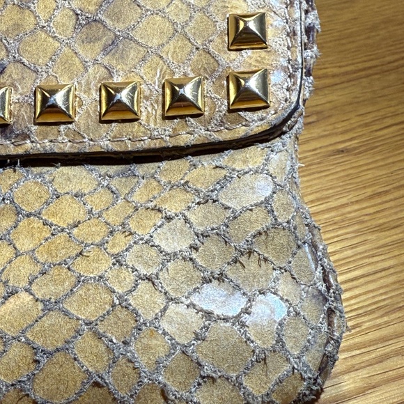 Michael Kors Tan Leather Snake Skin Clutch - Picture 3 of 10